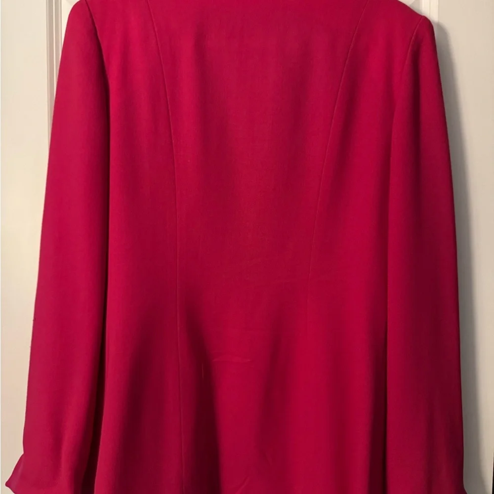 Christian Dior Women's Pink Jacket with Black Velvet Accents